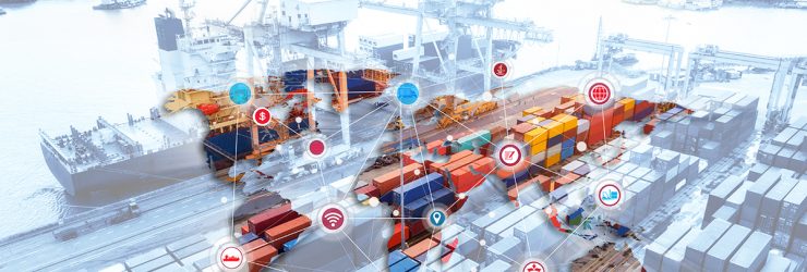 Global business of Container Cargo freight train for Business logistics concept Air cargo trucking Rail transportation and maritime shipping Logistics business concept distribution delivery service shipping logistic transport